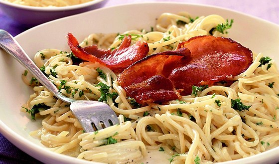 Spaghetti alla carbonara.