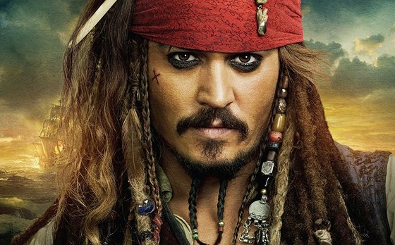 Johnny Depp jako Jack Sparrow ze tvrtého dílu Pirát z Karibiku