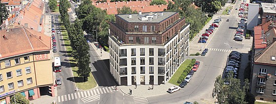 Novostavba u námstí Na Santince nabídne byty v cen od 5,8 do 23,5 milionu korun.
