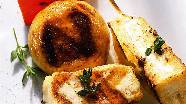 Grilovaný tofu špíz Grilovaný tofu špíz