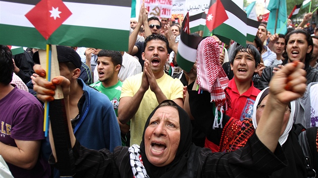 Protesty na výroí vzniku Izraele se konaly i v Jordánsku, kam spoustu Palestinc uprchlo