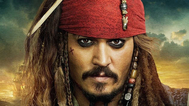 Johnny Depp jako Jack Sparrow ze tvrtého dílu Pirát z Karibiku