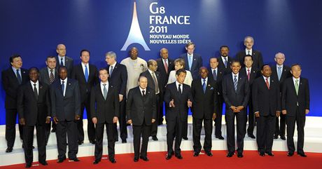 Pedstavitel zem G8 a jejich africkch partner na summitu ve Francii. (27. kvtna 2011)