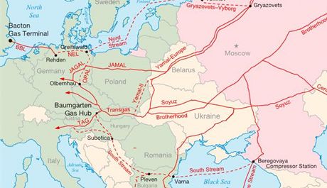 Plynovody Nord Stream a South Stream Rusku umon vyhnout se dodvkm pes stedn Evropu.