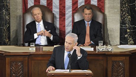 Benjamin Netanjahu v americkém Kongresu (24. kvtna 2011)
