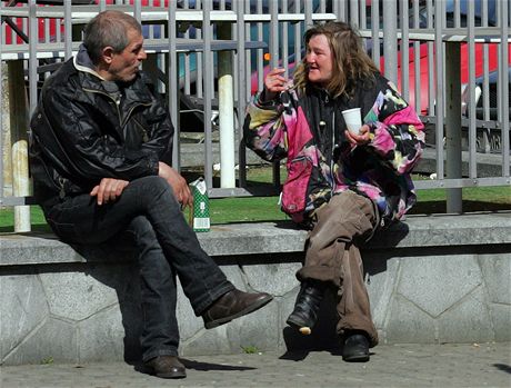 Mstská trnice - jedno z míst, která povaují v Karlových Varech za nejodpudivjí kvli bezdomovcm.