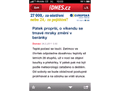 Aplikace iDNES.cz pro Apple iPhone