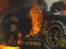 Obraz Nicka Heidfelda v plamenech patil k nejhrzostranjím v sezon. 