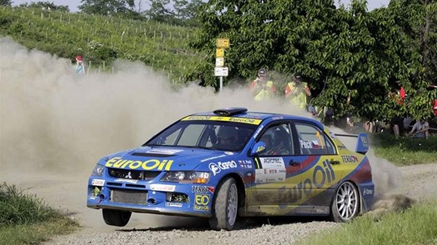 Václav Pech při Rallye Hustopeče Václav Pech při Rallye Hustopeče