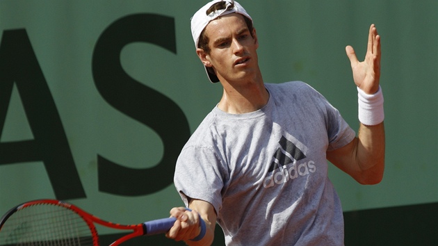 Andy Murray při tréninku na Roland Garros Andy Murray při tréninku na Roland Garros