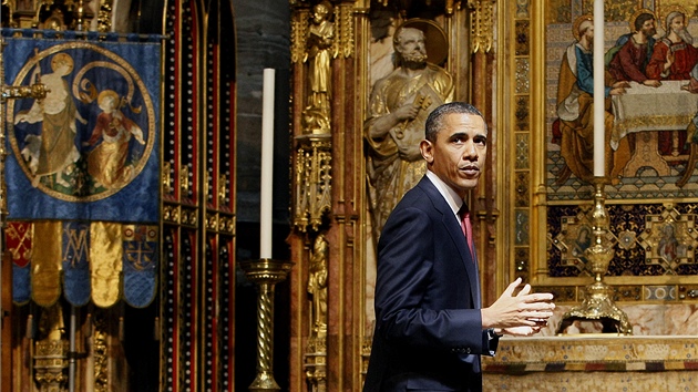 Barack Obama ve Westminsterském opatství (24. kvtna 2011)