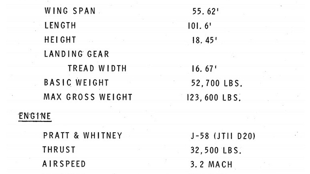 Specifikace letounu A-12