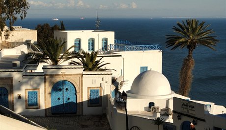 Sidi Bou Said, typick modrobl andalusk architektura