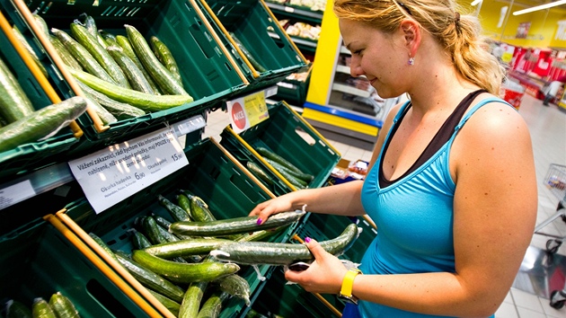 Okurky, obchod, supermarket