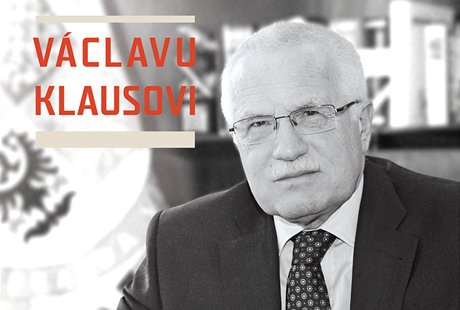 Titulní strana sborníku Václavu Klausovi, který vychází k jeho sedmdesátinám