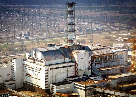 Zakonzervovaný tvrtý blok reaktoru jaderné elektrárny v ernobylu