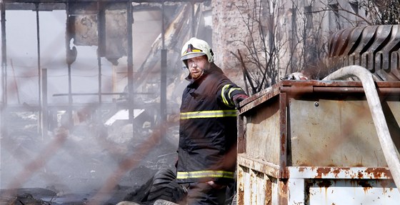 Poár skládky pneumatik a prye v Boru u Skute (7. ervna 2011)