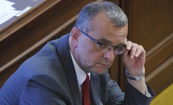 Miroslav Kalousek pi jednání Snmovny, kde poslanci jednali o zvýení DPH.
