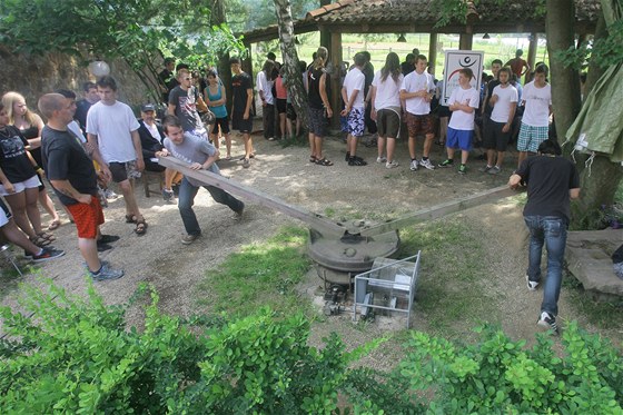 Studenti z Tábora vyrábjí na farm U houpacího kon elektinu vlastní silou.