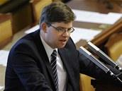 Ministr spravedlnosti Ji Pospil ve Snmovn.