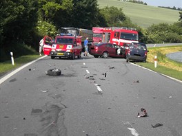 Pi srce kamionu s osobnm automobilem zemel na Vykovsku 45let mu.