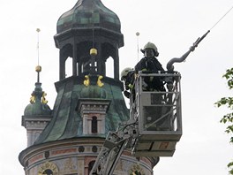 Cvien hasi na zmku v eskm Krumlov. 