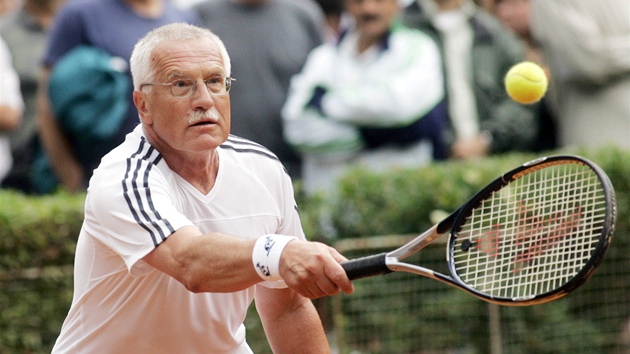 Václav Klaus je známý svým zapálením pro tenis. Snímek je z Mezinárodního...
