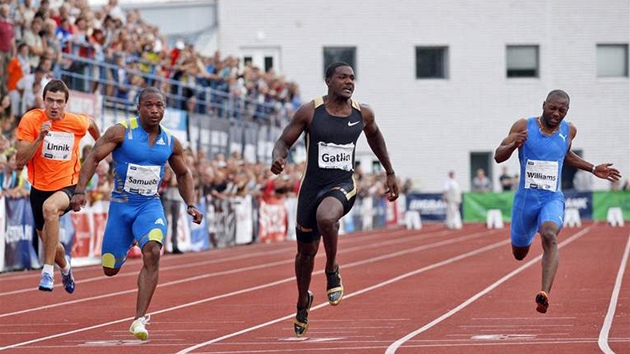 Sprinter Justin Gatlin na mítinku v estonském Rakvere. Sprinter Justin Gatlin na mítinku v estonském Rakvere.