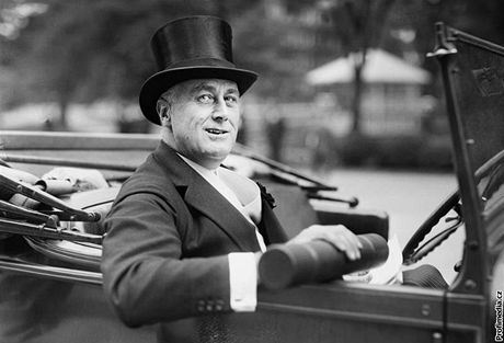 Americk prezident Franklin Delano Roosevelt na snmku z roku 1929.