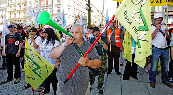 Odborái údajn podpoili protest a poté se vrátili do kolicí místnosti. Ilustraní foto.