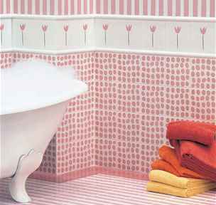 Koupelna pro nejmen se neobejde bez keramickch obklad s dtskmi motivy.