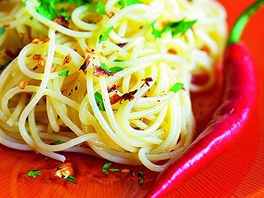 Spaghetti aglio olio s chilli.