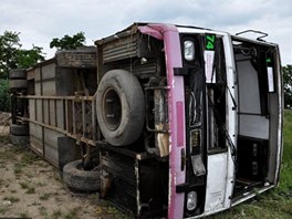 Jednou z discipln hasiskho cvien Rallye Hamry 2011 byl i zsah u nehody linkovho autobusu s nkolika zrannmi cestujcmi.
