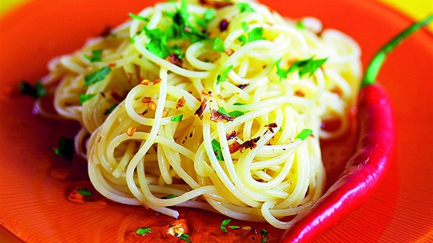 Spaghetti aglio olio s chilli.