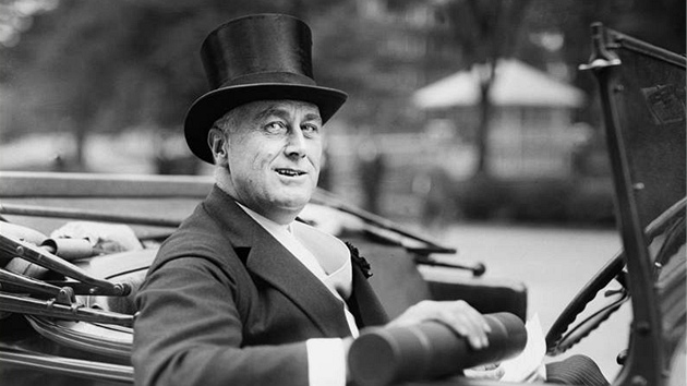 Americký prezident Franklin Delano Roosevelt na snímku z roku 1929.