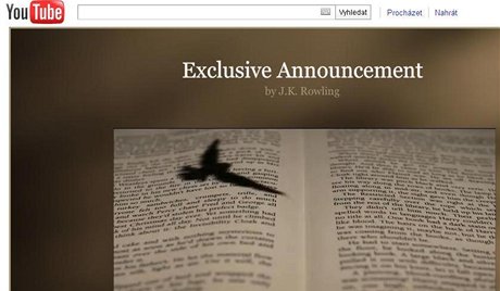 Zbery z videa J. K. Rowlingov vnovan projektu Pottermore.com