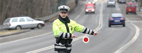 Policisté na Brnnsku v pondlí veer hledali auto jedoucí po R52 v protismru (ilustraní snímek).