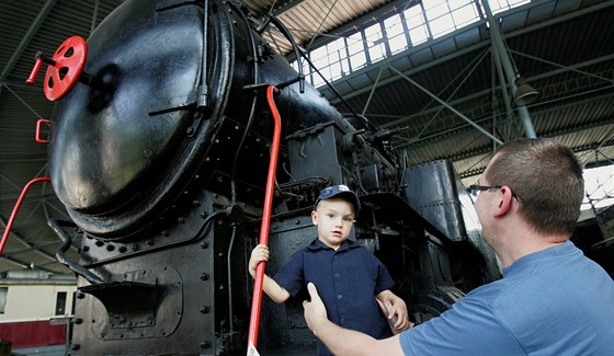 Expozice elezniního depozitáe Národního technického muzea v Chomutov