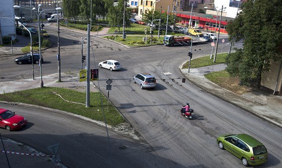 Kiovatka Pedmostí v centru Ústí, která se kvli rozlitému ivoinému tuku z