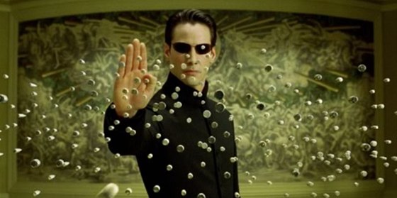Z filmu Matrix Reloaded - Keanu Reeves jako Neo