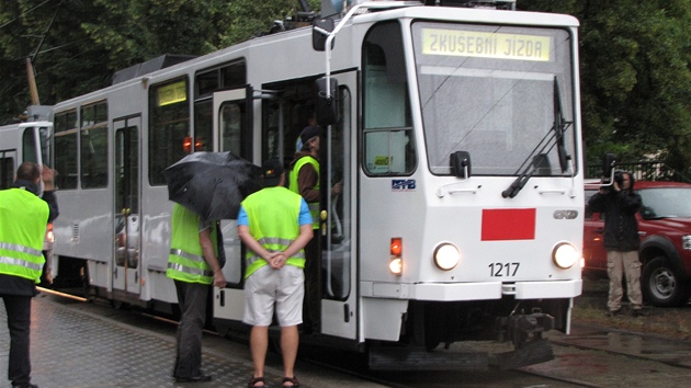 Rekonstrukce nehody tramvaje a trolejbusu v Brn. (23. ervna 2011)