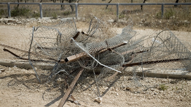 Demolice bariéry u palestinské vesnice Bilín (26. ervna 2011)