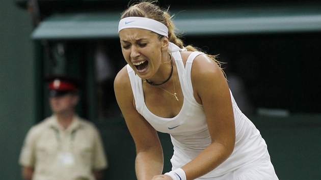 Sabine Lisická se raduje z postupu do semifinále Wimbledonu