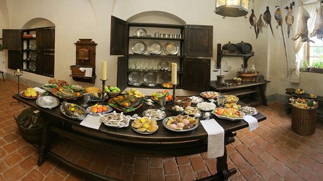 Nov instalovaná pípravna jídla na zámku Kratochvíle.
