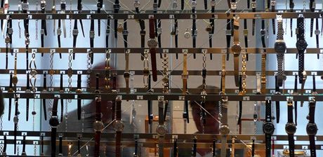 Pohled do expozice Nmeckého hodináského muzea, která pedstavuje výrobky ze