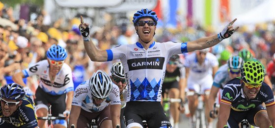 Americký cyklista Tyler Farrar ovládl hromadný spurt 3. etapy Tour de France