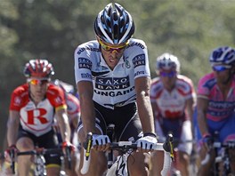 SMOLN ZATEK. Hlavn favorit Tour de France Alberto Contador pijd do cle