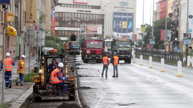 V Praze zaala rekonstrukce Nuselského mostu a pilehlé tídy 5. kvtna 