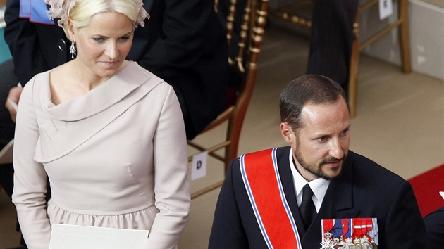 Norsk princ Haakon a jeho ena Mette-Marit 