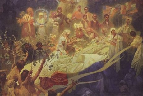 Muchv obraz Apotheosa z cyklu Slovansk epopej